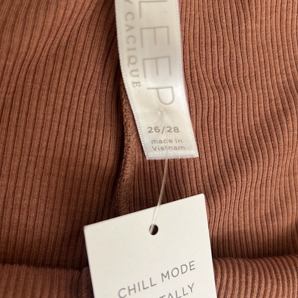 Sleep By Cacique Shorts Sz 26/28 Cafe New With Tags - Picture 6 of 6